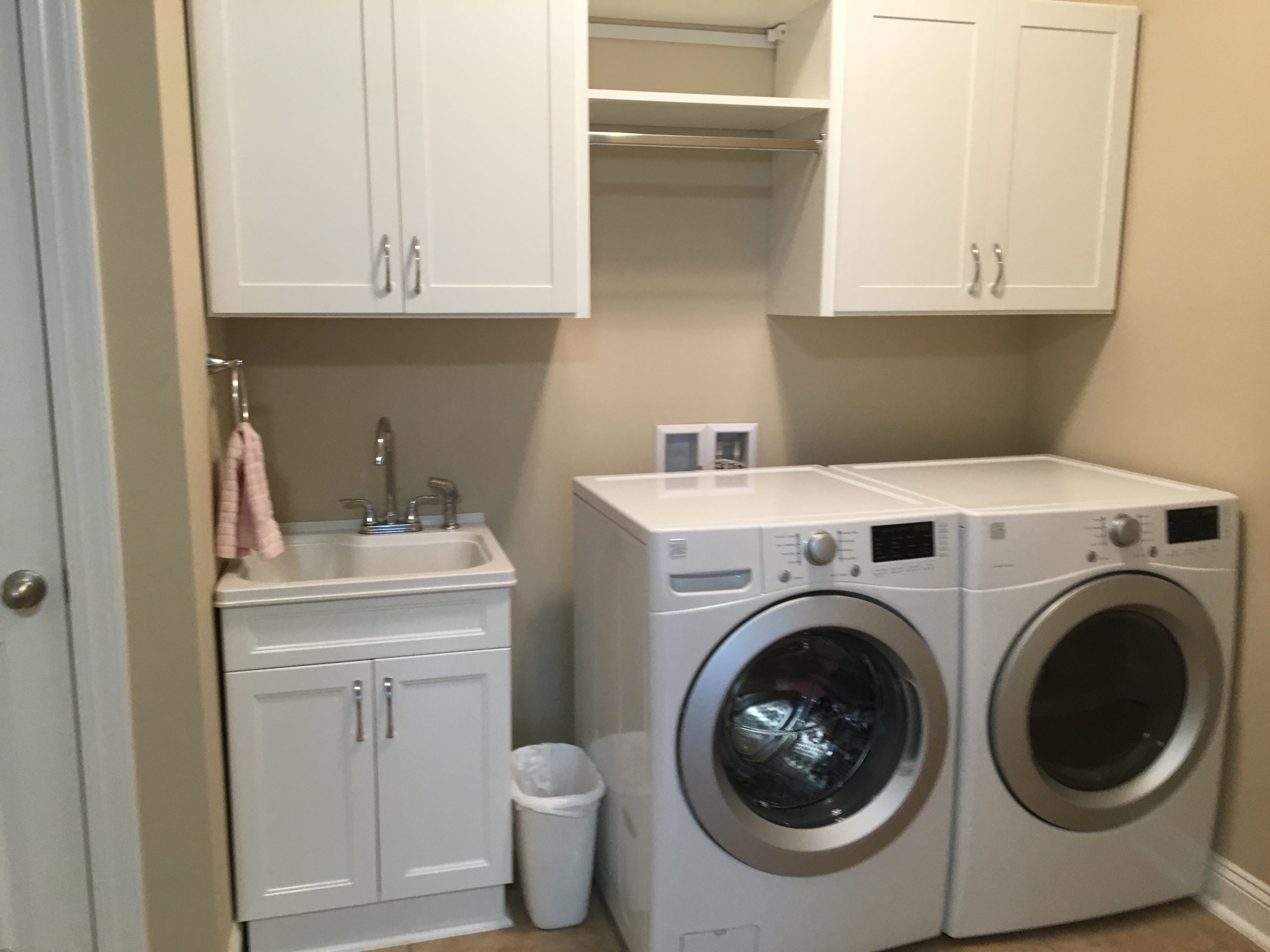 Custom pantry with pull-out shelves